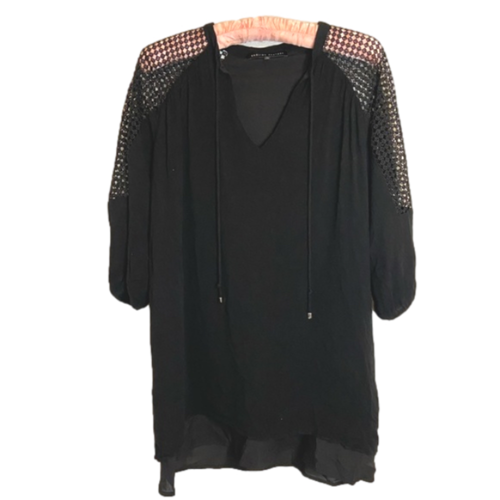 English Factory black sheer lace casual dress size small